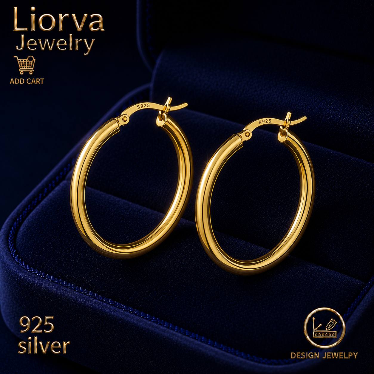 Women's 14K Gold-Plated Chunky Hoop Earrings